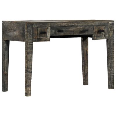 vidaXL Rašomasis stalas, juodos sp., 110x50x75 cm, mango med. masyvas