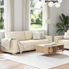 vidaXL Sofa 2 pcs Smėlio 220 x 80 x 84 cm Lino mi&scaron;inio audinys