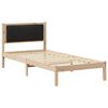 vidaXL Lovo rėmas su apmu&scaron;tu galvūgaliu Juoda 90 x 200 cm