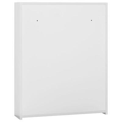 vidaXL Veidrodinė vonios kambario spintelė, balta, 60x15x75cm, MDF