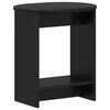 vidaXL &Scaron;oninis stalas Juoda 50 x 39,5 x 55 cm Apdirbta mediena