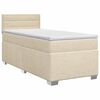 vidaXL Spyruoklinė lova su čiužiniu Kreminė 100 x 200 cm Audinys