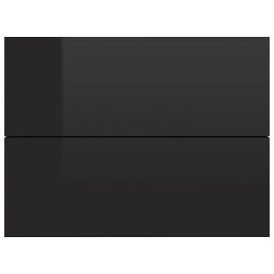 vidaXL Naktinė spintelė, juoda, 40x30x30cm, MDP, ypač blizgi