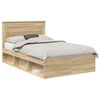 vidaXL Lovos rėmas Sonoma 120 x 190 cm Kietos pu&scaron;ies mediena