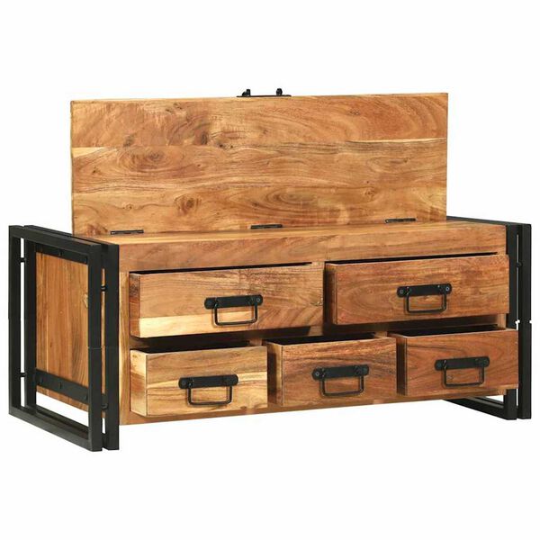 vidaXL Kavos staliukas Ruda 90 x 50 x 38 cm akacijos medienos masyvas