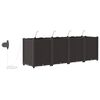 vidaXL Sodo vazonas 4 pcs Ruda Plastmasė