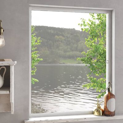 vidaXL Tinklelis nuo vabzdžių langams, baltos spalvos, 100x120 cm