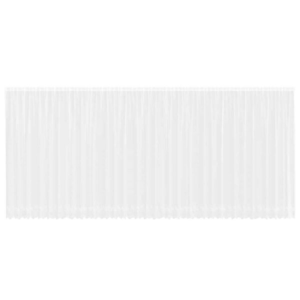 vidaXL Nėrinių Užuolaida Gėlių Balta 200 x 900 cm Poliesteris