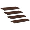 vidaXL Laiptų pakopos 4 vnt. 80 x 30 x 2 cm Tamsiai rudas