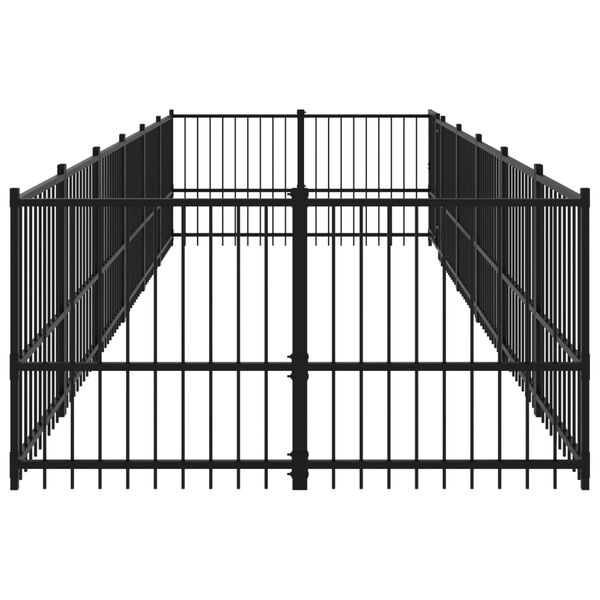 vidaXL Lauko voljeras &scaron;unims, plienas, 11,26m&sup2;