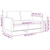 vidaXL Dvivietė sofa, kapučino spalvos, 120cm, dirbtinė oda