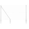 vidaXL Tvora su stulpais Sidabro 1,5 x 10 m Plienas