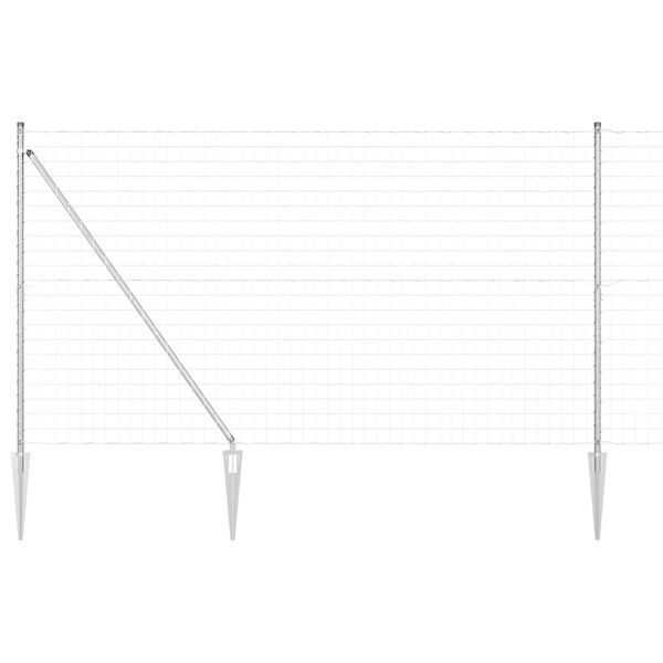 vidaXL Tvora su stulpais Sidabro 1,5 x 10 m Plienas