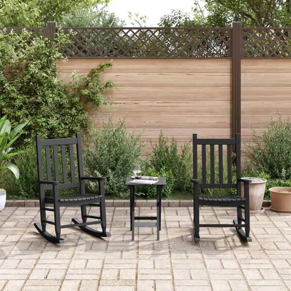 vidaXL Supamos kėdės vaikams, 2vnt., juodos, tuopos medienos masyvas