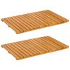 vidaXL Badematte Paprastas Ruda 60 x 40 cm Kietos akacijos mediena