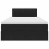 vidaXL Lova su daiktų laikymo vieta ir LED Juoda 120 x 190 cm Aksomas