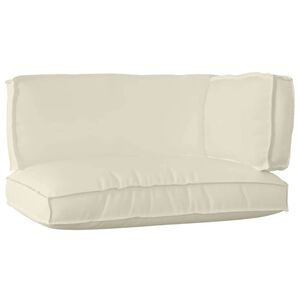 vidaXL Pallet pagalvių rinkinys 3 pcs Kreminė Oksfordo audinys