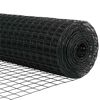 vidaXL Tvora su stulpais Pilka 0,4 x 25 m Plienas ir PVC