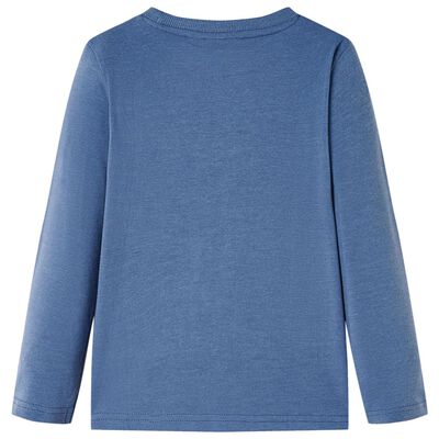 Vaikiški marškinėliai ilgomis rankovėmis, mėlynos mišinys, 92 dydžio