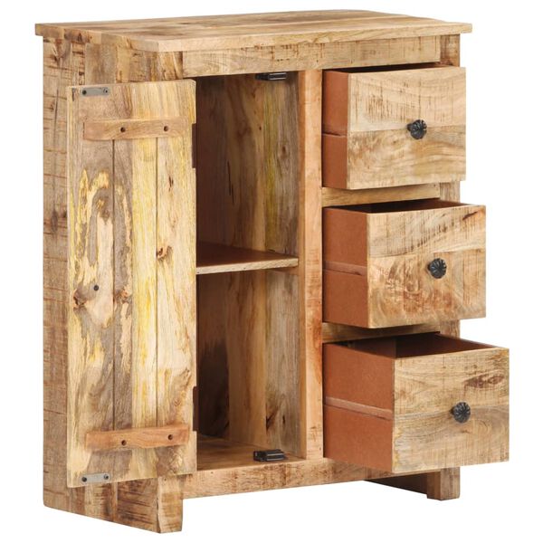 vidaXL &Scaron;oninė spintelė, 59x35x75cm, neapdorota mango mediena