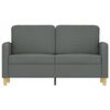 vidaXL Dvivietė sofa, tamsiai pilkos spalvos, 120cm, audinys