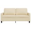 vidaXL Dvivietė sofa, kreminės spalvos, 140cm, audinys