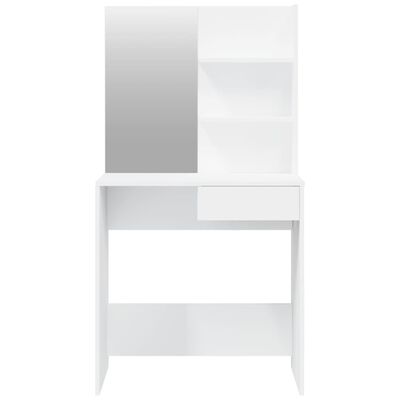 vidaXL Kosmetinio staliuko komplektas, baltos spalvos, 74,5x40x141cm