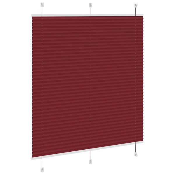 vidaXL Plisuota žaliuze Bordo raudona 120x150 cm Audinio plotis