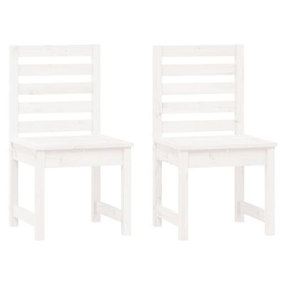 vidaXL Sodo kėdės 2vnt. baltos 50x48x91,5cm pušies medienos masyvas