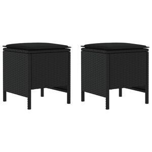 vidaXL Sodo pakojis 2 Vienetas Juoda 38 x 38 x 45 cm PE ratanas