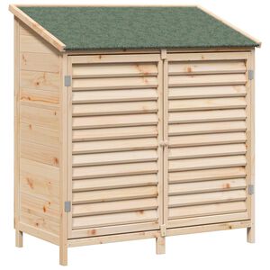 vidaXL Sodo Sandėlys su stogu su saugykla Natūrali 106 x 56 x 113,5 cm