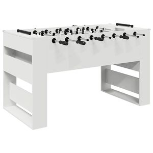 vidaXL Fuzbolas stalas Baltas 146,5 x 74 x 85 cm Apdirbta mediena
