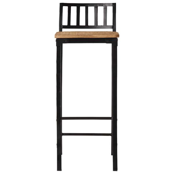 vidaXL Baro komplektas, 3 dalių, mango medienos masyvas ir metalas