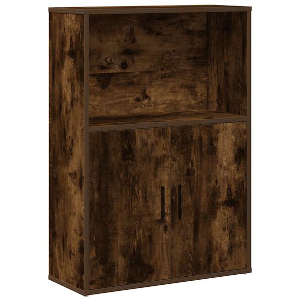 vidaXL Knygų spinta, dūminio ąžuolo, 60x24x85cm, apdirbta mediena