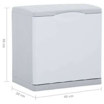 vidaXL Atliekų rūšiavimo dėžė, baltos spalvos, 40x30x40cm, 20l