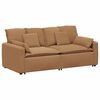 vidaXL Modulinė sofa su pagalvėlėmis, smėlio spalvos