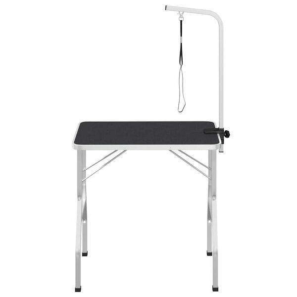 vidaXL Reguliuojamas šunų, naminių gyvūnų priežiūros stalas su 1 kilpa