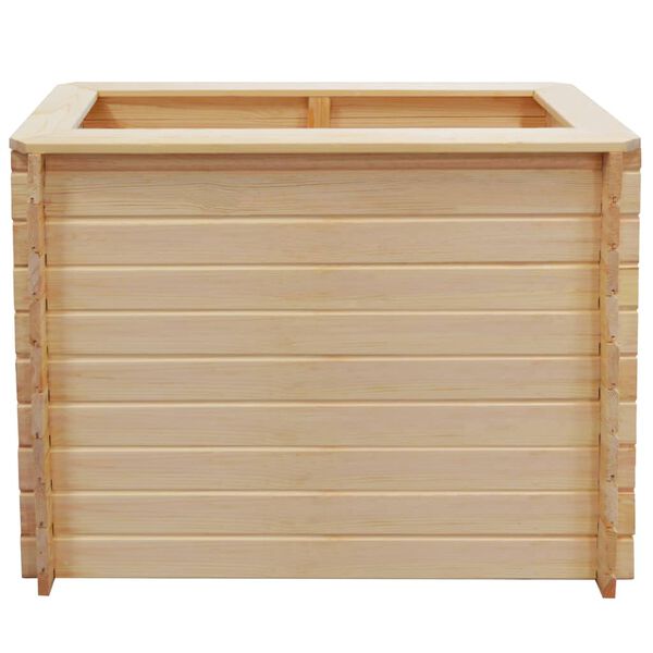 vidaXL Sodo lovelis, 100x50x80cm, pušies mediena, 19mm, aukštas