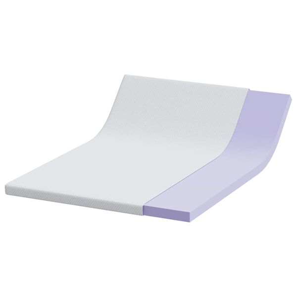 vidaXL Čiužinio papildymas Balta 140 x 200 cm Žakardo audinys