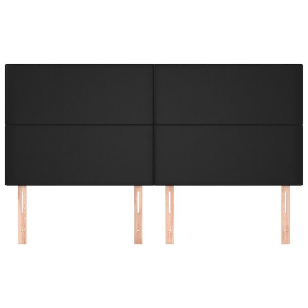 vidaXL Galvūgalis, juodas, 180x5x118/128 cm, dirbtinė oda