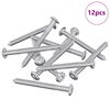 vidaXL Baldų varžtai 12 vnt. Sidabro M6 x 60 mm Plienas