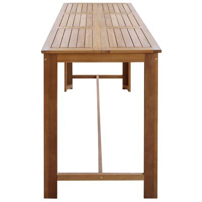 vidaXL Baro stalas, masyvi akacijos mediena, 150x70x105cm