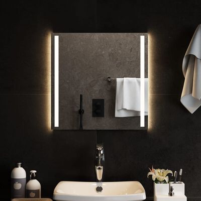 vidaXL Vonios kambario LED veidrodis, 50x50cm