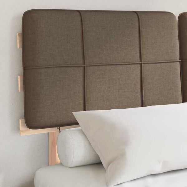 vidaXL Lovo rėmas su apmu&scaron;tu galvūgaliu Taupe 160 x 200 cm