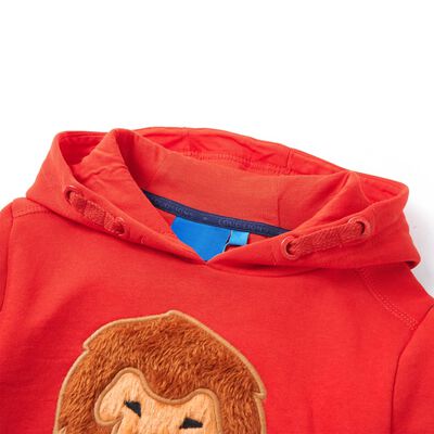 Vaikiškas sportinis megztinis su gobtuvu, raudonos spalvos, 92 dydžio