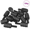 vidaXL Atstumo varžtas 4865 pcs Juoda M4 Guma ir plienas