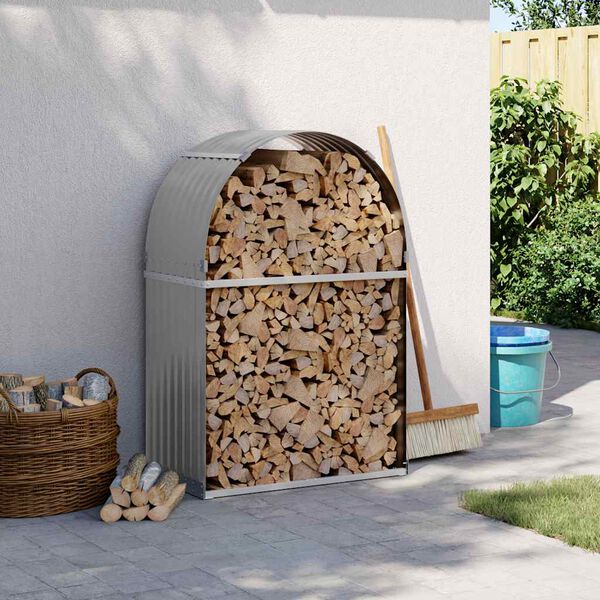 vidaXL Malkų stovas, pilkas, 80x45x190cm, galvanizuotas plienas