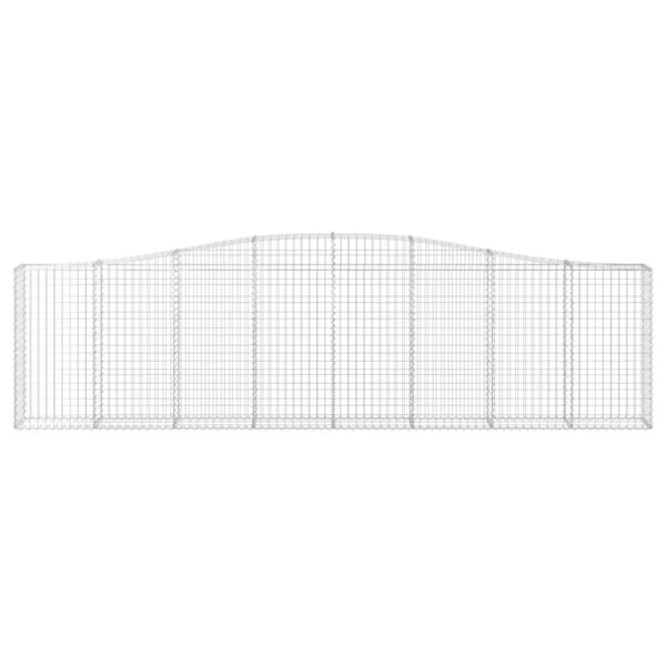 vidaXL Išlenkti gabiono krepšiai, 15vnt., 400x30x100/120cm, geležis