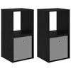 vidaXL Naktinis staliukas 2 pcs Juodas ąžuolas 35 x 32 x 68,5 cm