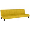 vidaXL Dvivietė sofa-lova, geltonos spalvos, aksomas